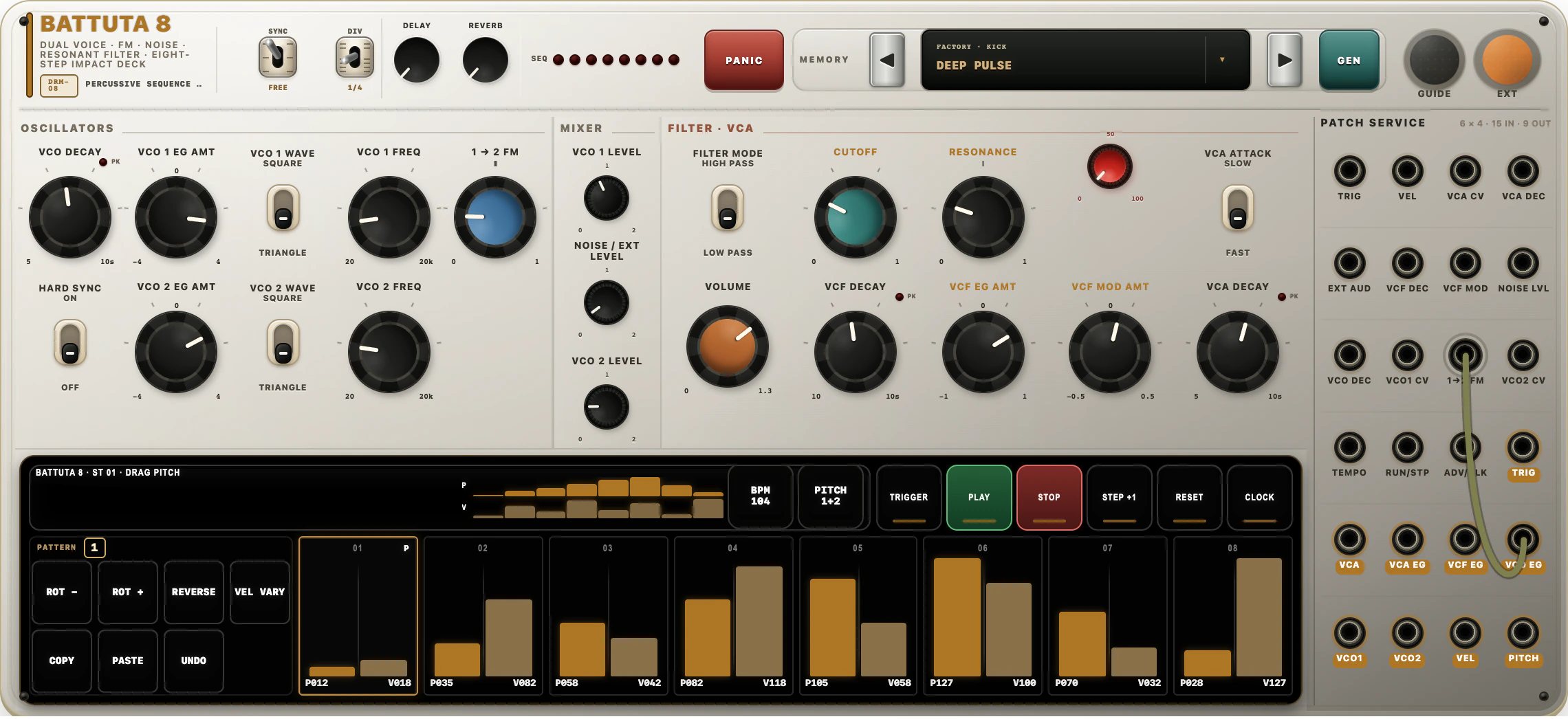 BATTUTA 8 instrument interface